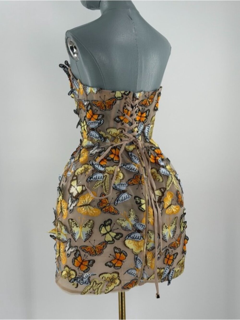 🆕 BRONX & BANCO 🧿 NWOT Bella Butterfly Maraya Strapless Mini Dress, Sz M US 6 - Picture 8 of 16